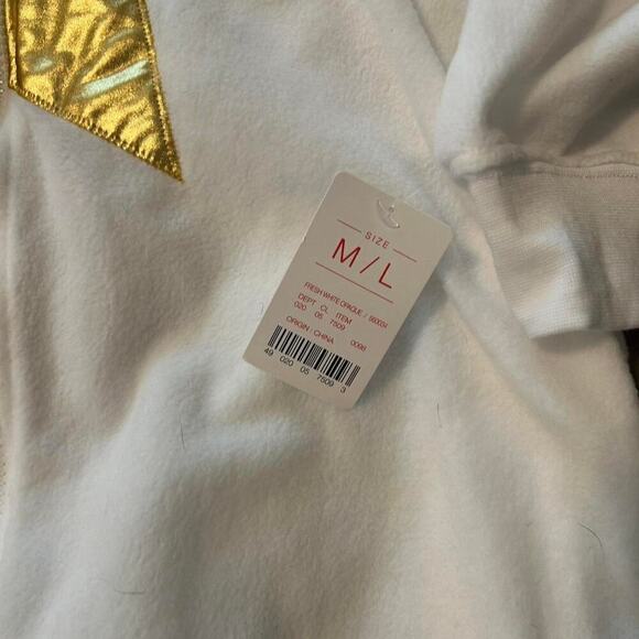 White and gold unicorn onesie pajamas - Picture 3 of 8